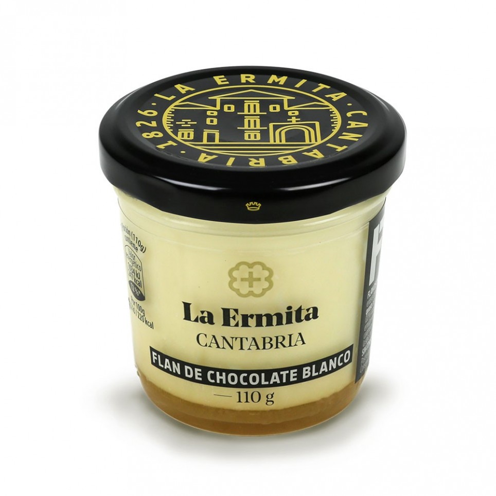 Flan de chocolate blanco formato 110 gr Flan de chocolate blanco formato 110 gr